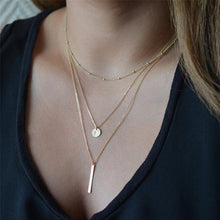 Load image into Gallery viewer, Multilayer Pendant Long Chain Necklace