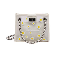 Load image into Gallery viewer, Daisy transparent chain small square bag