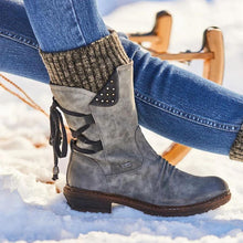 Load image into Gallery viewer, Winter Warm Back Lace Up Boots