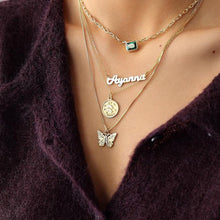 Load image into Gallery viewer, Butterfly Initial &quot;A&quot; Necklace