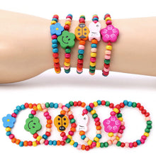 Load image into Gallery viewer, Colourful Wooden Bracelets