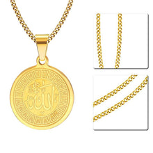 Load image into Gallery viewer, Round Pendant Golden Necklace