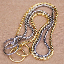 Load image into Gallery viewer, Dog Training Collars Snake P Choke Metal Slip Chain