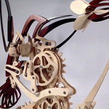 Load image into Gallery viewer, Wooden Kinetic Hummingbird Sculpture