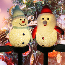 Load image into Gallery viewer, Waterproof Solar Snowman Lamp