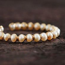 Load image into Gallery viewer, Gold Plated Pearl Bracelet