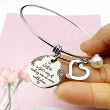 Load image into Gallery viewer, Sister Bracelets Expandable Charm Bangles Christmas Birthday Gifts for Sister Friends