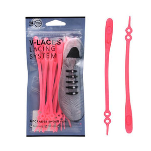 New Double-hole Adjustable No Tie Shoelaces,14 Pcs