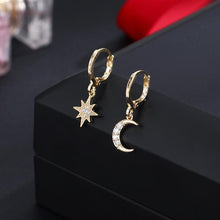 Load image into Gallery viewer, Star and Moon Earrings