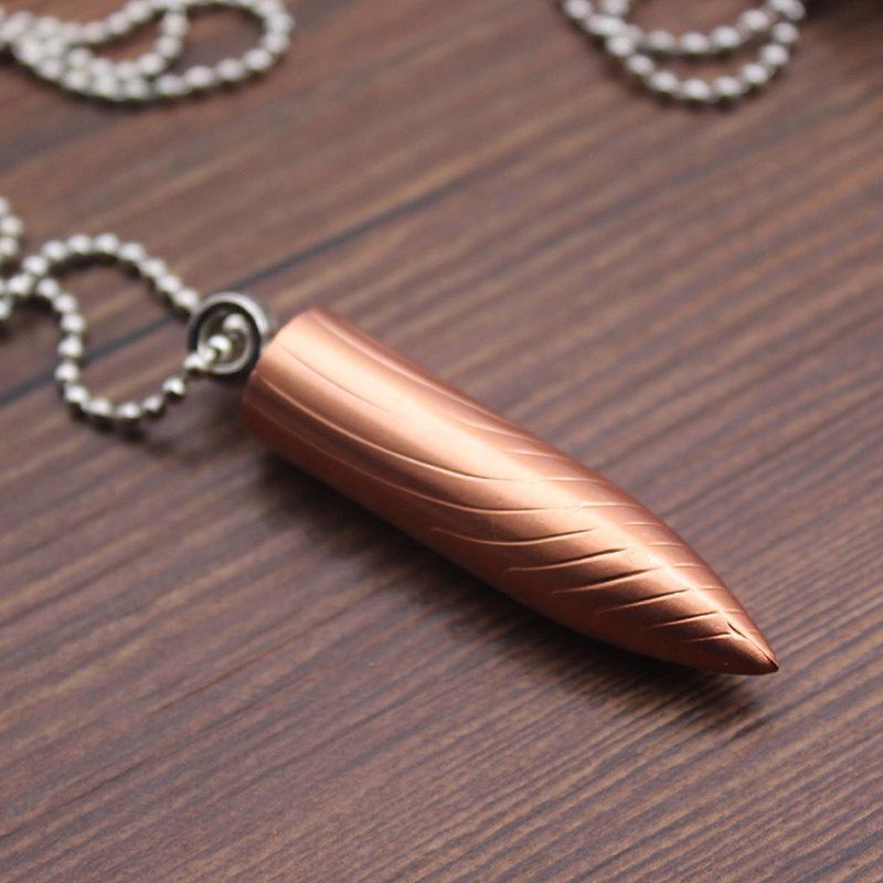 Pendant Lighter Bullet Shaped Necklace