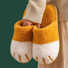 Load image into Gallery viewer, Winter Cat Paw Cotton Slippers