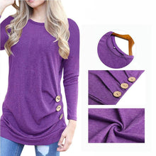 Load image into Gallery viewer, Women&#39;s Casual Long Sleeve Round Neck Shirt