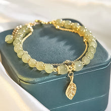 Load image into Gallery viewer, 🔥Last Day Promotion 50% OFF💞hetian jade gold leaf bracelet