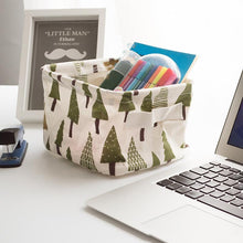 Load image into Gallery viewer, Folding Cotton Fabric Storage Basket