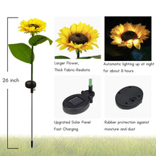 Load image into Gallery viewer, Solar Sunflower Light, 2 pcs