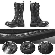 Load image into Gallery viewer, Skull straps motorcycle boots