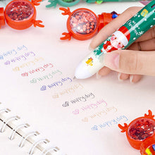 Load image into Gallery viewer, Cute Christmas Glitter Pen Set