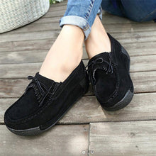 Load image into Gallery viewer, Women  Genuine Leather  Flats Platform Shoes