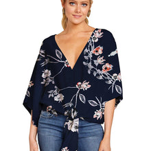 Load image into Gallery viewer, Women&#39;s Casual Floral Blouse