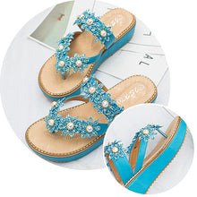 Load image into Gallery viewer, Women&#39;s Bohemian Sparkle Bling Flip Flops