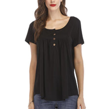 Load image into Gallery viewer, Casual Short Sleeve Button Top for Women