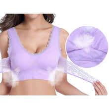 Load image into Gallery viewer, Wireless Front Cross Buckle Lace Lift Bra