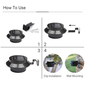 Solar Powered Gutter Lights