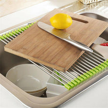 Load image into Gallery viewer, Stainless Steel Roll Up Dish Drying Rack, Foldable