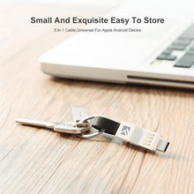 Load image into Gallery viewer, 3-in-1 Keychain Data Sync Charge Cable