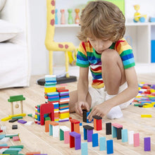 Load image into Gallery viewer, Colorful Domino Blocks Wooden Toys (120 PCs)