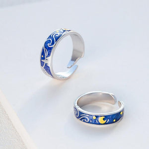 Starry Sky Couple Rings