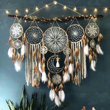 Load image into Gallery viewer, Dreamcatcher Moon and Stars Hanging Over the Bed(5 PCS)