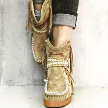 Load image into Gallery viewer, New Women&#39;s Tassel Faux Suede Winter Boots