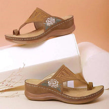 Load image into Gallery viewer, Embroidered Wedge Sandals