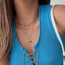 Load image into Gallery viewer, Butterfly Initial &quot;A&quot; Necklace