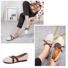 Load image into Gallery viewer, Women&#39;s Crisscross Buckle Ballet Flat