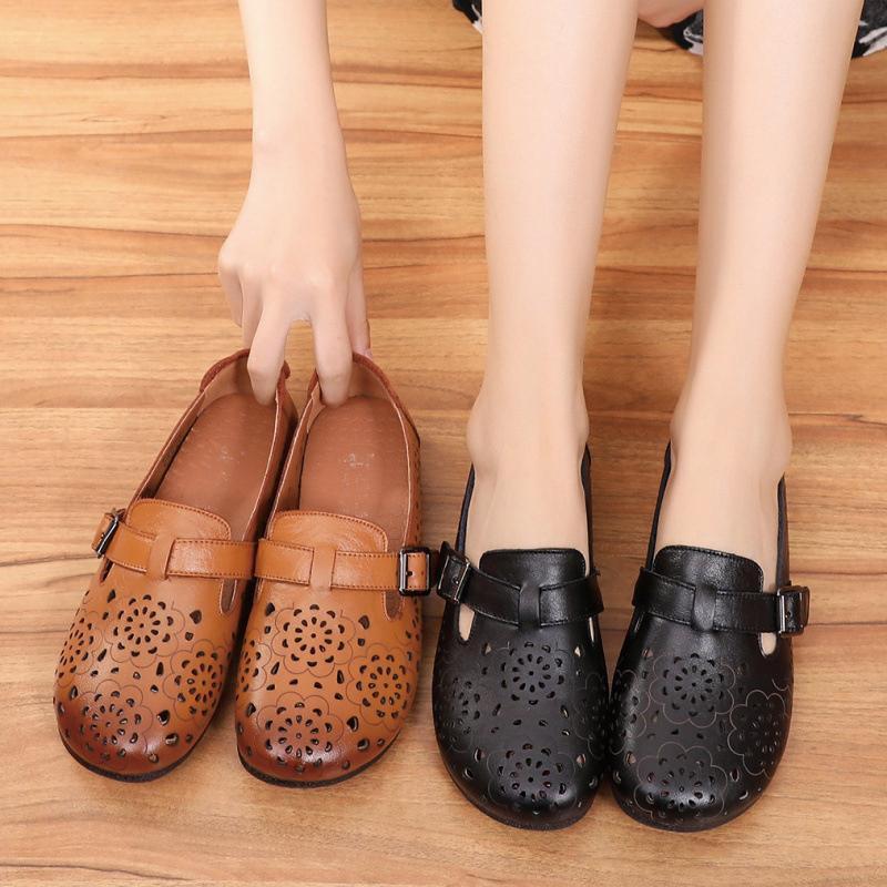 Flower Hollow Flat Shoes