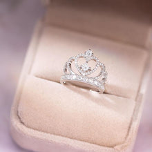 Load image into Gallery viewer, 925 Sterling Silver Princess Crown Ring