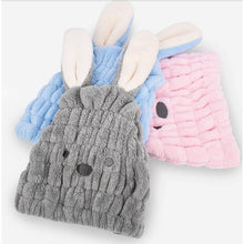 Load image into Gallery viewer, Super absorbent rabbit ear dry hair cap