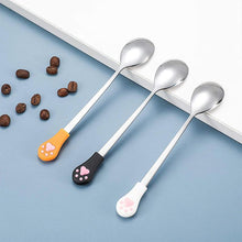 Load image into Gallery viewer, Stainless Steel Food Spoon with Cat Claw