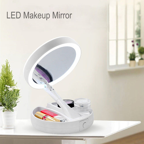 Hirundo LED Folding Makeup Mirror