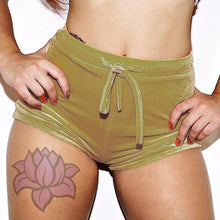 Load image into Gallery viewer, Women Velvet High Waist Shorts