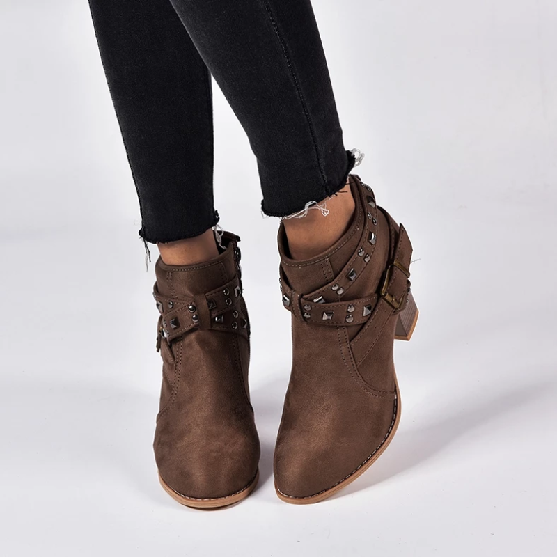 Women Round Toe Ankle Boots