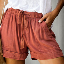 Load image into Gallery viewer, Women Casual Lace-up Loose Shorts