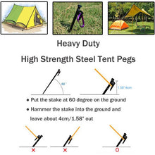 Load image into Gallery viewer, Stainless steel Camping Tent Pegs