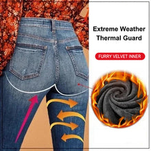 Load image into Gallery viewer, Thermal Fleece Denim Jeggings