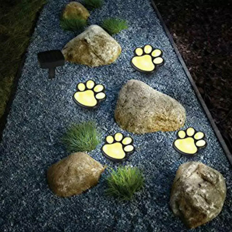 Bear Paw Print Solar Wind Chime