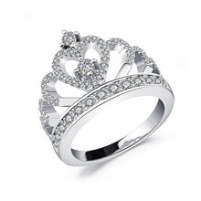 Load image into Gallery viewer, 925 Sterling Silver Princess Crown Ring