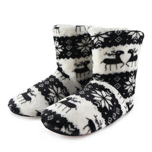 Load image into Gallery viewer, Christmas Fleece Indoor Boots