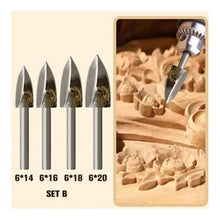 Load image into Gallery viewer, Wood Carving &amp; Engraving Drill Bit Set